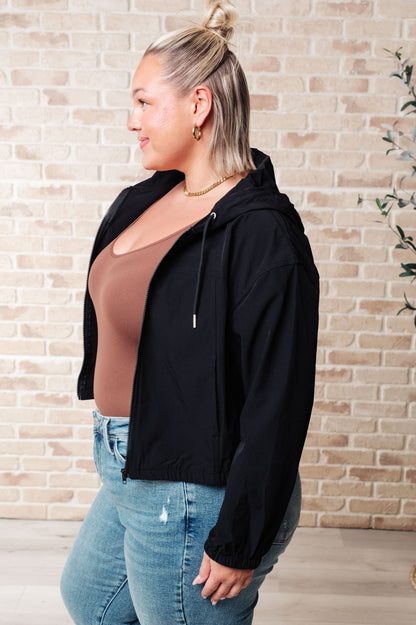 Sky of Only Clouds Zip Up in Black - Southern Divas Boutique