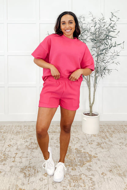 Slow Sunday Ribbed Knit Set in Hot Pink - Southern Divas Boutique