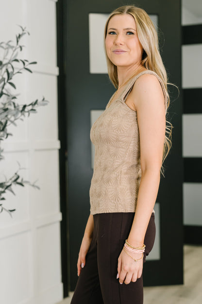 Smokey Fleur Floral Jaquard Tank - Southern Divas Boutique