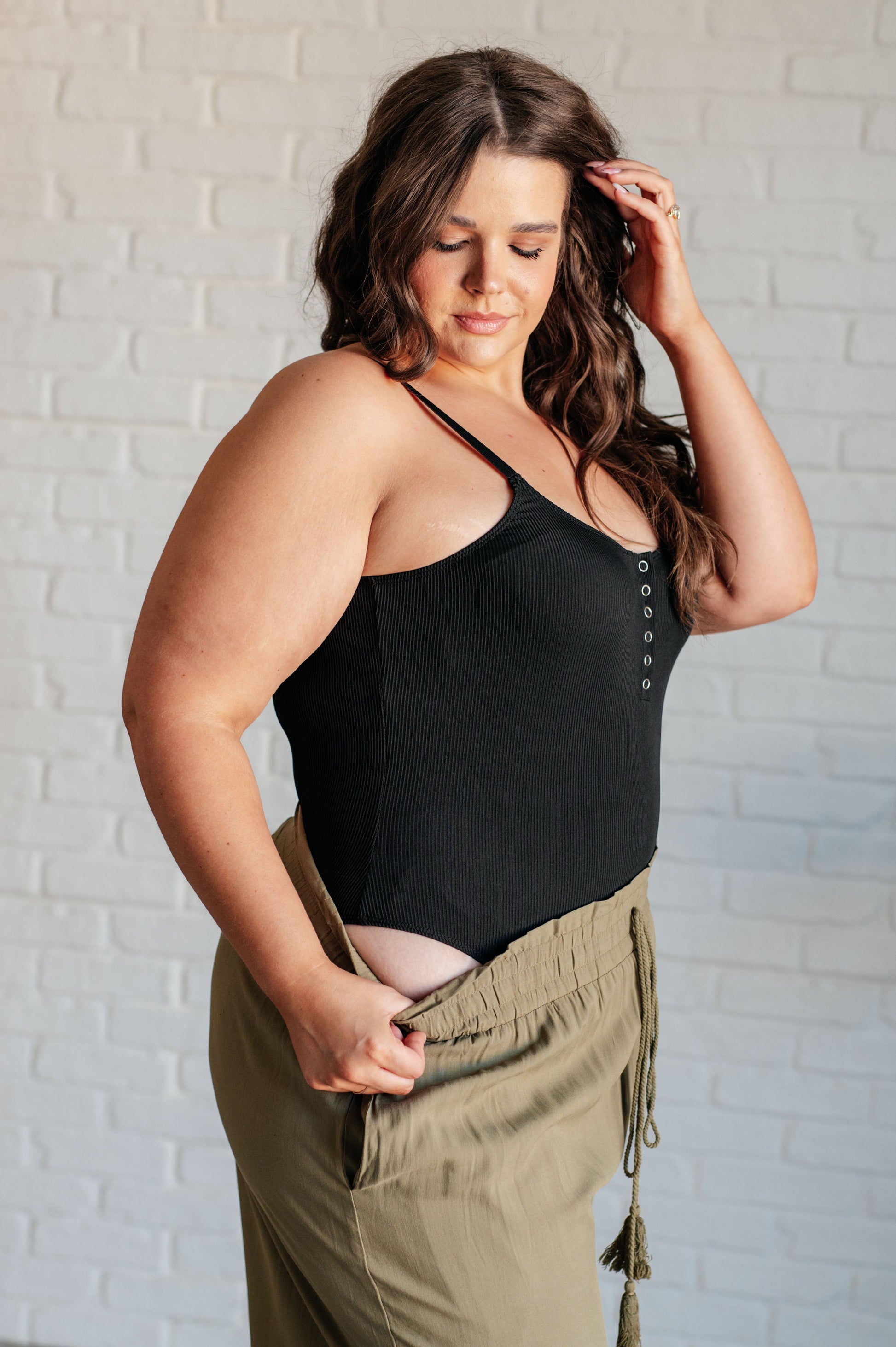 Snap it Up Spaghetti Strap Bodysuit - Southern Divas Boutique