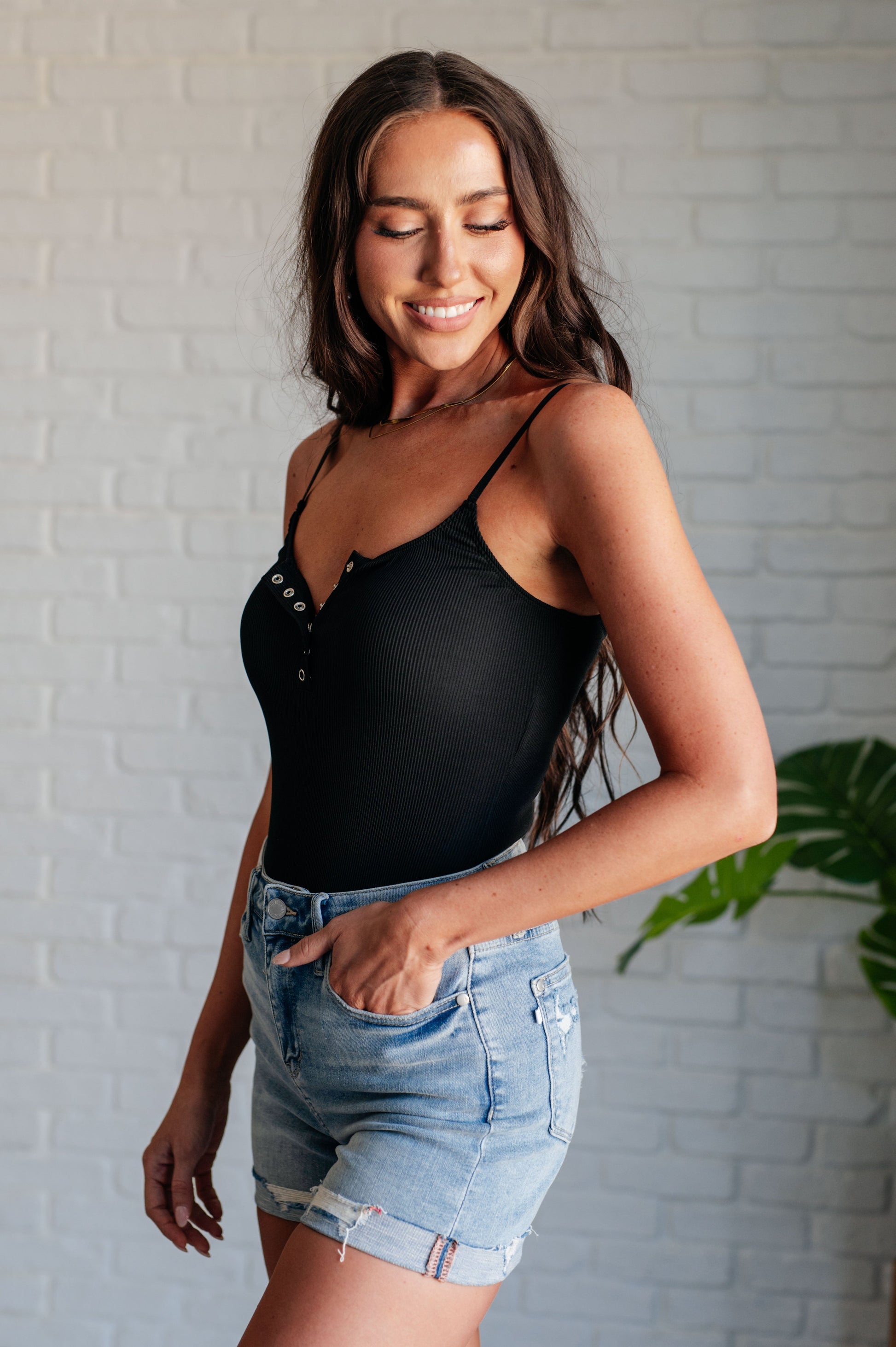 Snap it Up Spaghetti Strap Bodysuit - Southern Divas Boutique