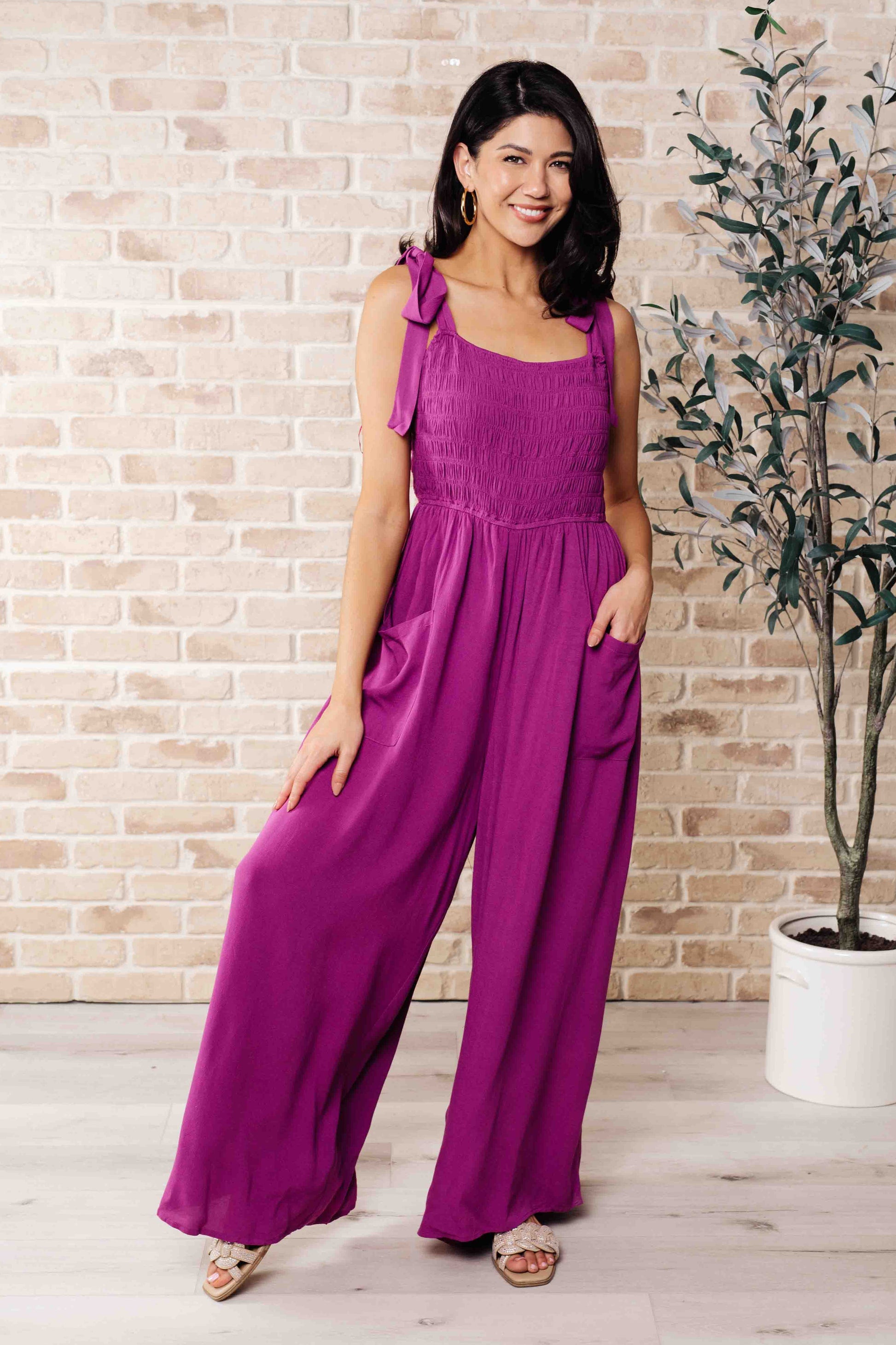 Social Graces Wide Leg Jumpsuit - Southern Divas Boutique