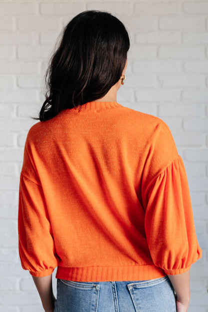 Subway Station Sweater in Orange - Southern Divas Boutique