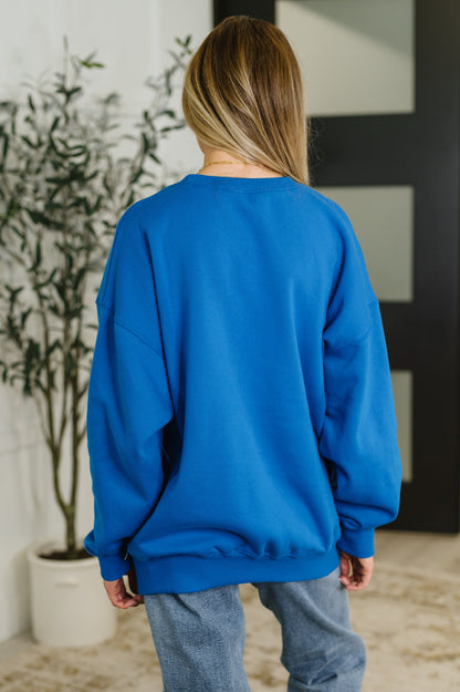 Sunday Snug Relaxed Pullover in Ocean Blue - Southern Divas Boutique