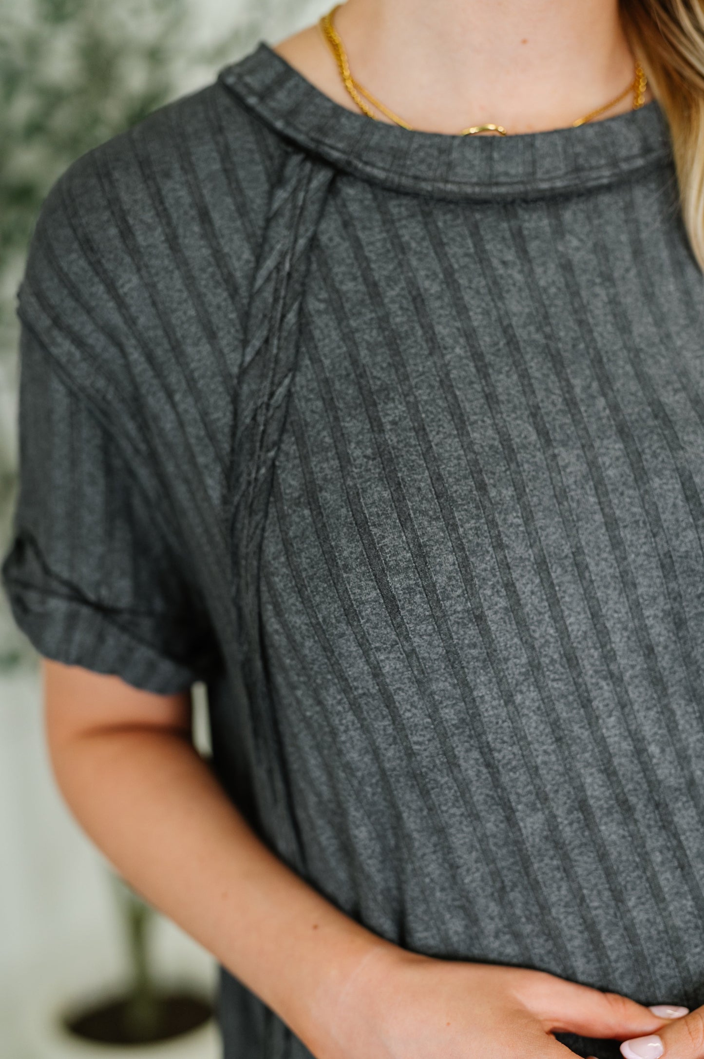 Sunday's Bestie Mineral Wash Top in Ash Black - Southern Divas Boutique