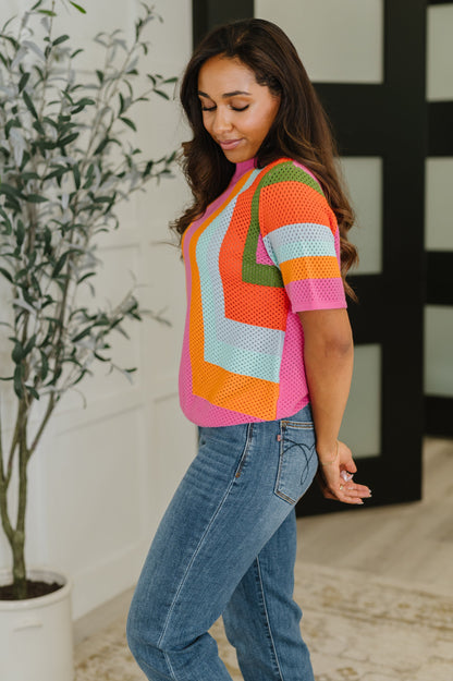 Sunset Stitch Knit Top - Southern Divas Boutique