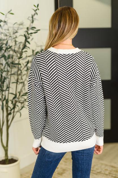 Super Secret Chevron Sweater - Southern Divas Boutique