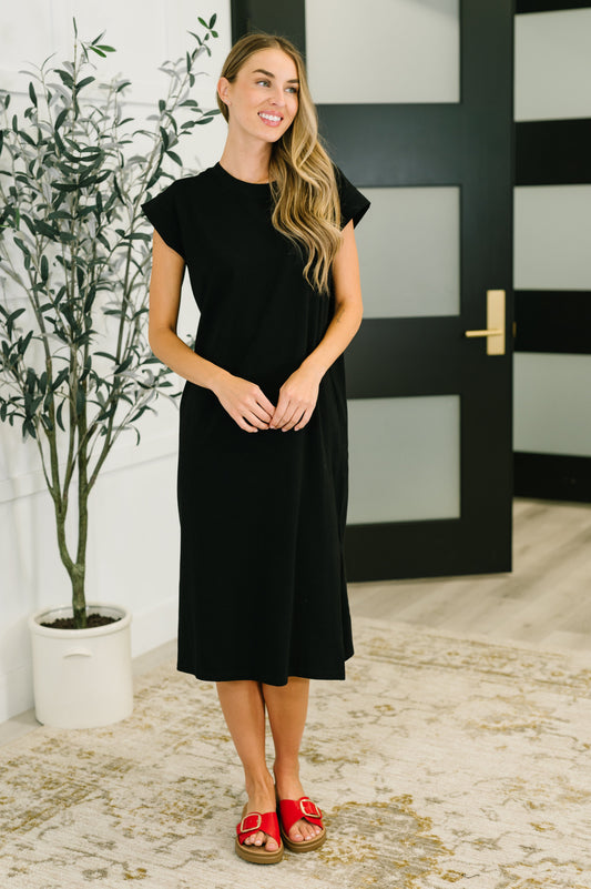 Sweet Like That Casual Dress in Black - Southern Divas Boutique