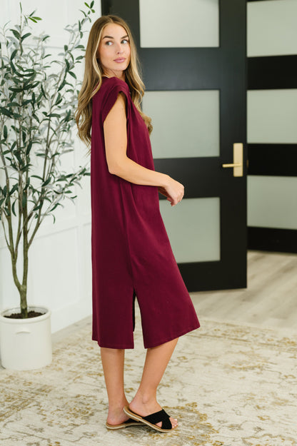 Sweet Like That Casual Dress in Cabernet - Southern Divas Boutique