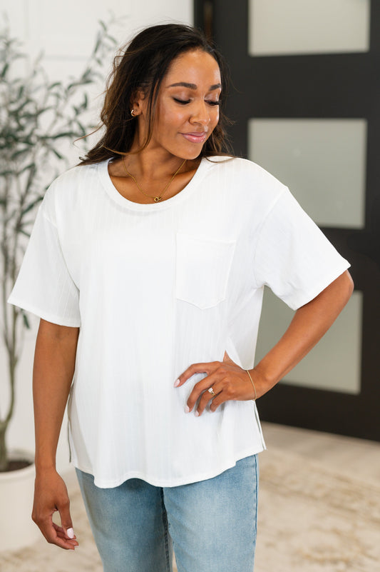 Take It Easy Slouchy Tee in Ivory - Southern Divas Boutique