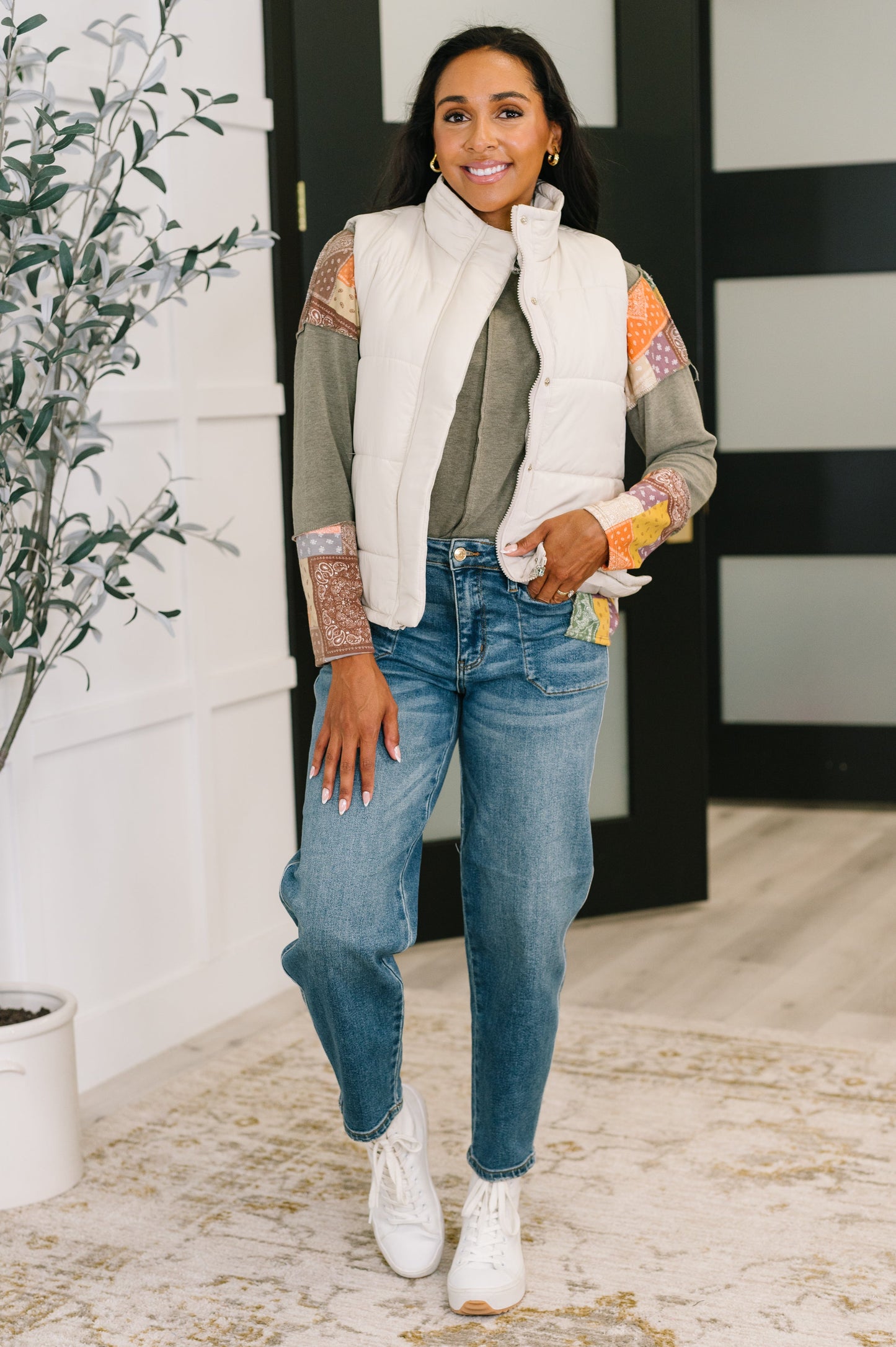 That's What I'm Talkin' About Puffer Vest in Sand Beige - Southern Divas Boutique