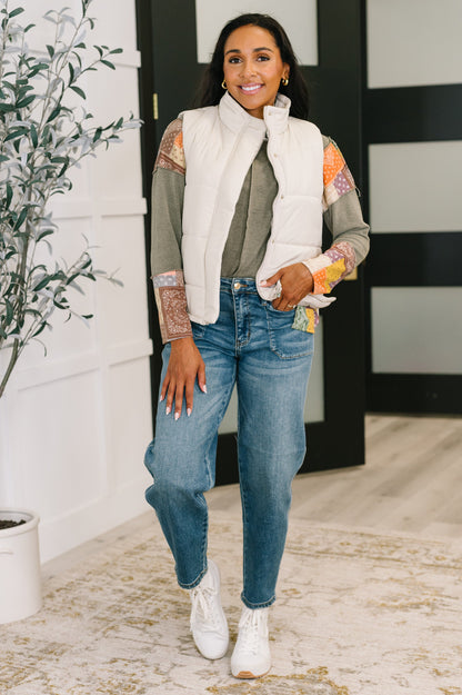 That's What I'm Talkin' About Puffer Vest in Sand Beige - Southern Divas Boutique