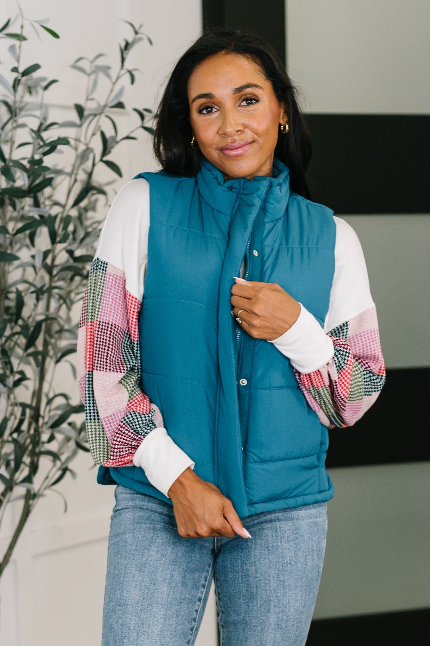 That's What I'm Talkin' About Puffer Vest in Teal - Southern Divas Boutique