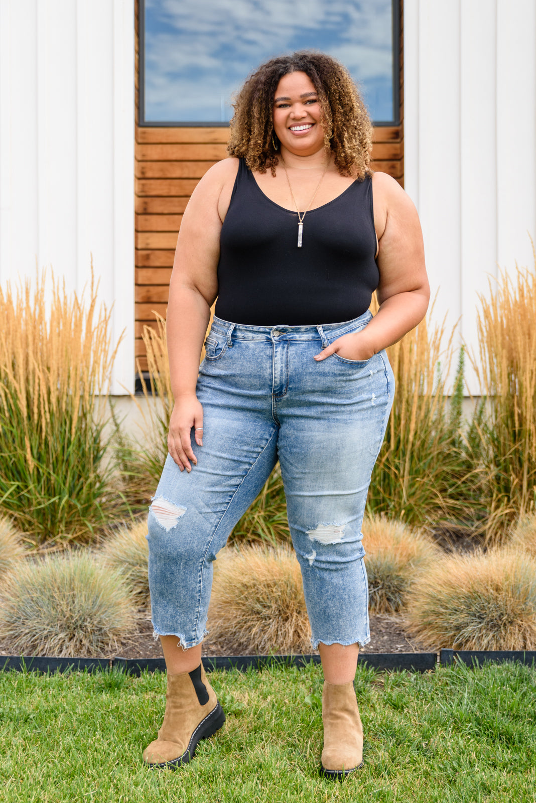 The Basics Bodysuit In Black - Southern Divas Boutique