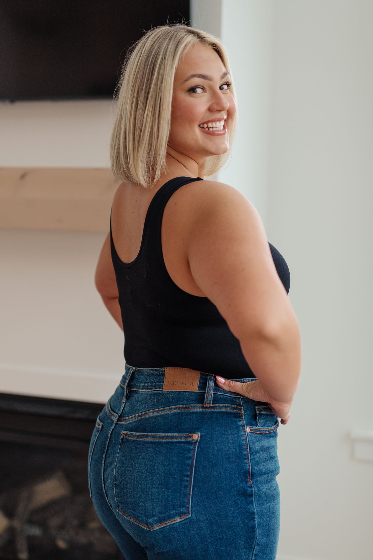The Basics Bodysuit In Black - Southern Divas Boutique