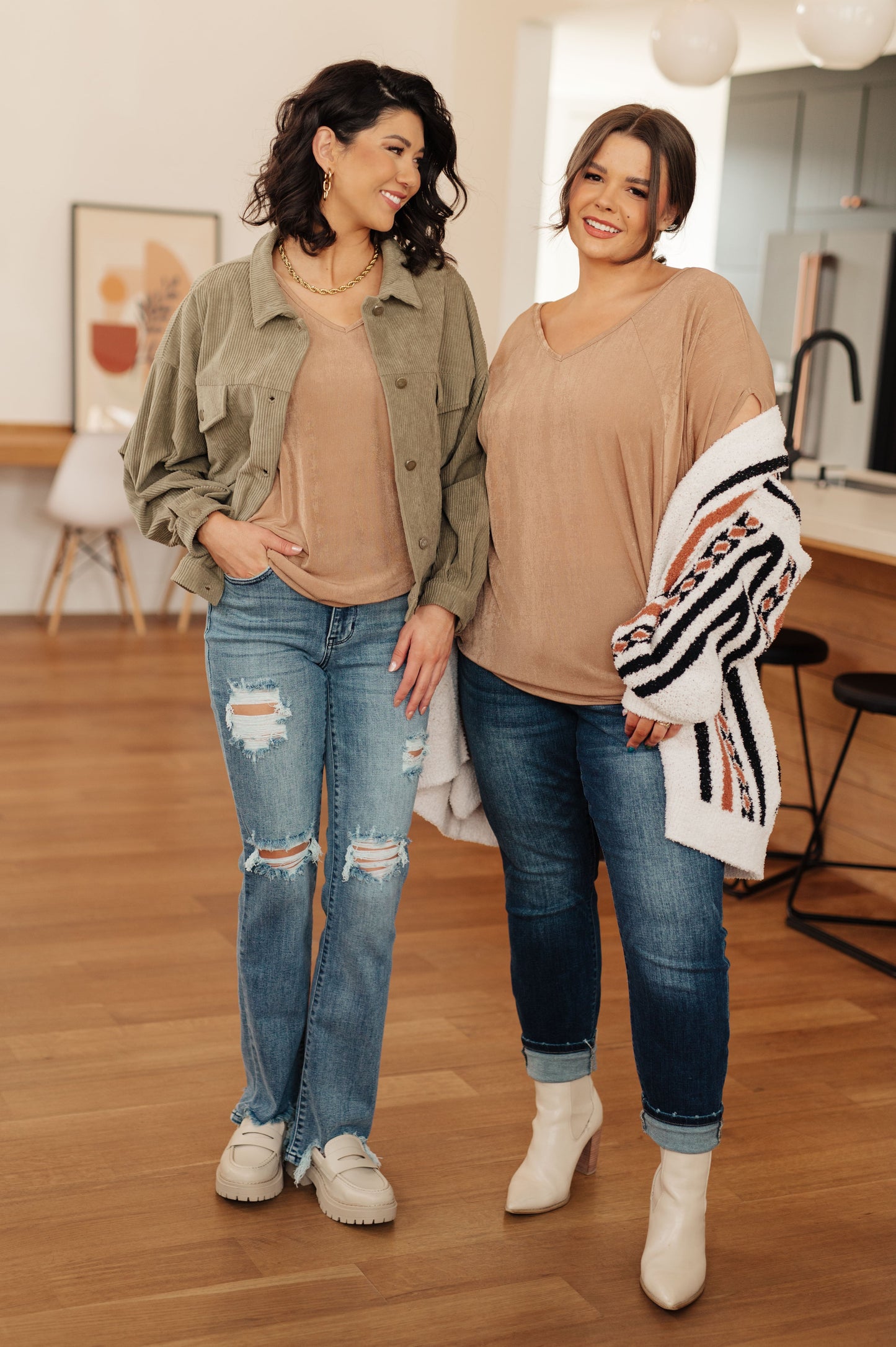 The Realest V-Neck Top - Southern Divas Boutique