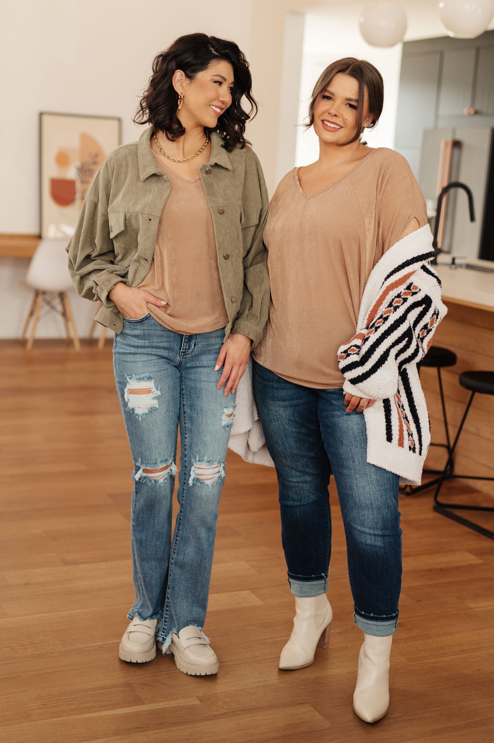 The Realest V-Neck Top - Southern Divas Boutique