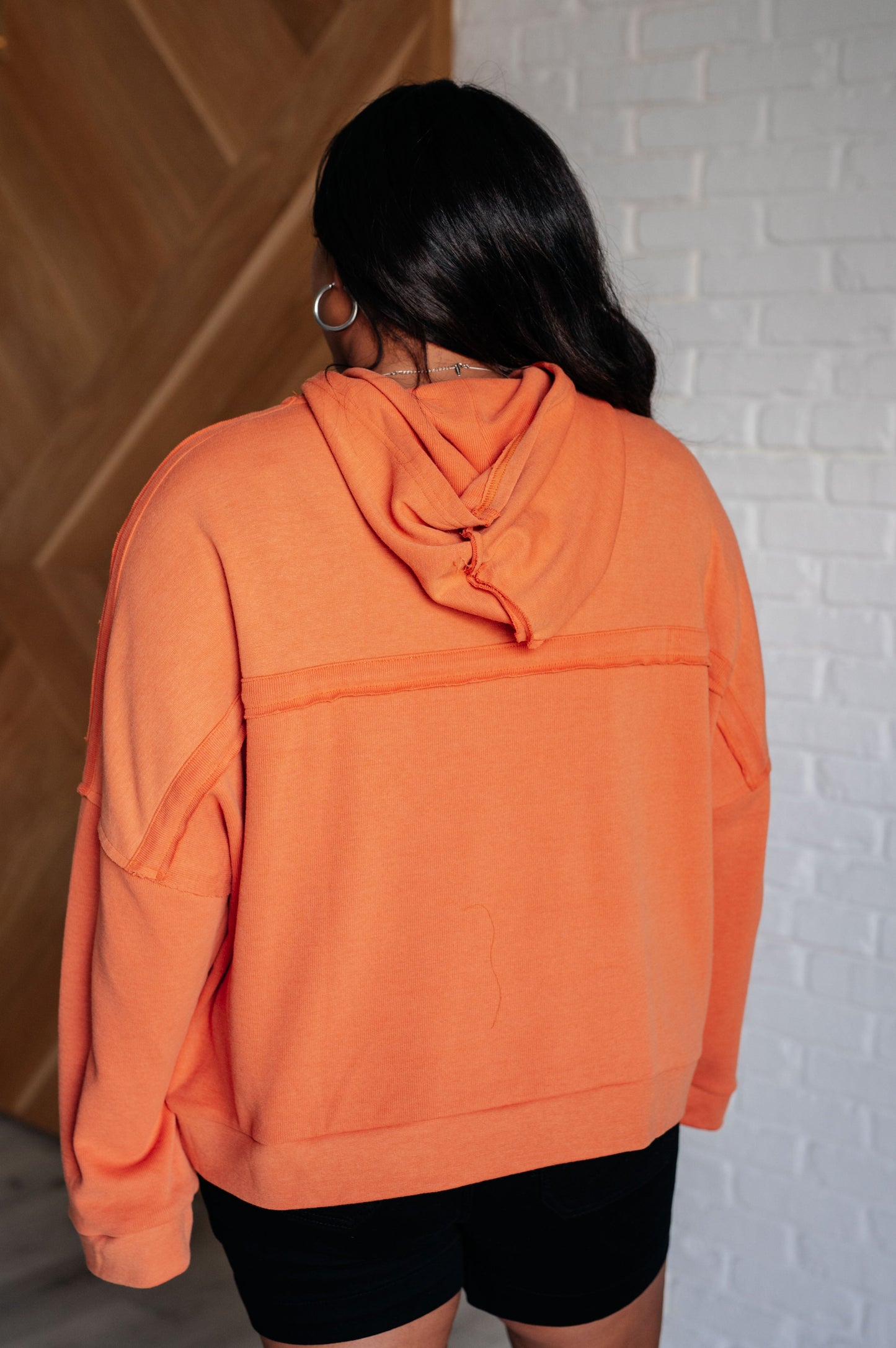 Throwback Heartthrob Hoodie in Orange - Southern Divas Boutique