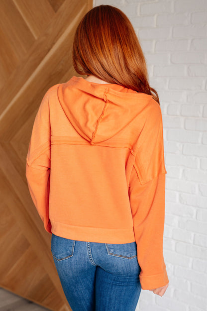 Throwback Heartthrob Hoodie in Orange - Southern Divas Boutique
