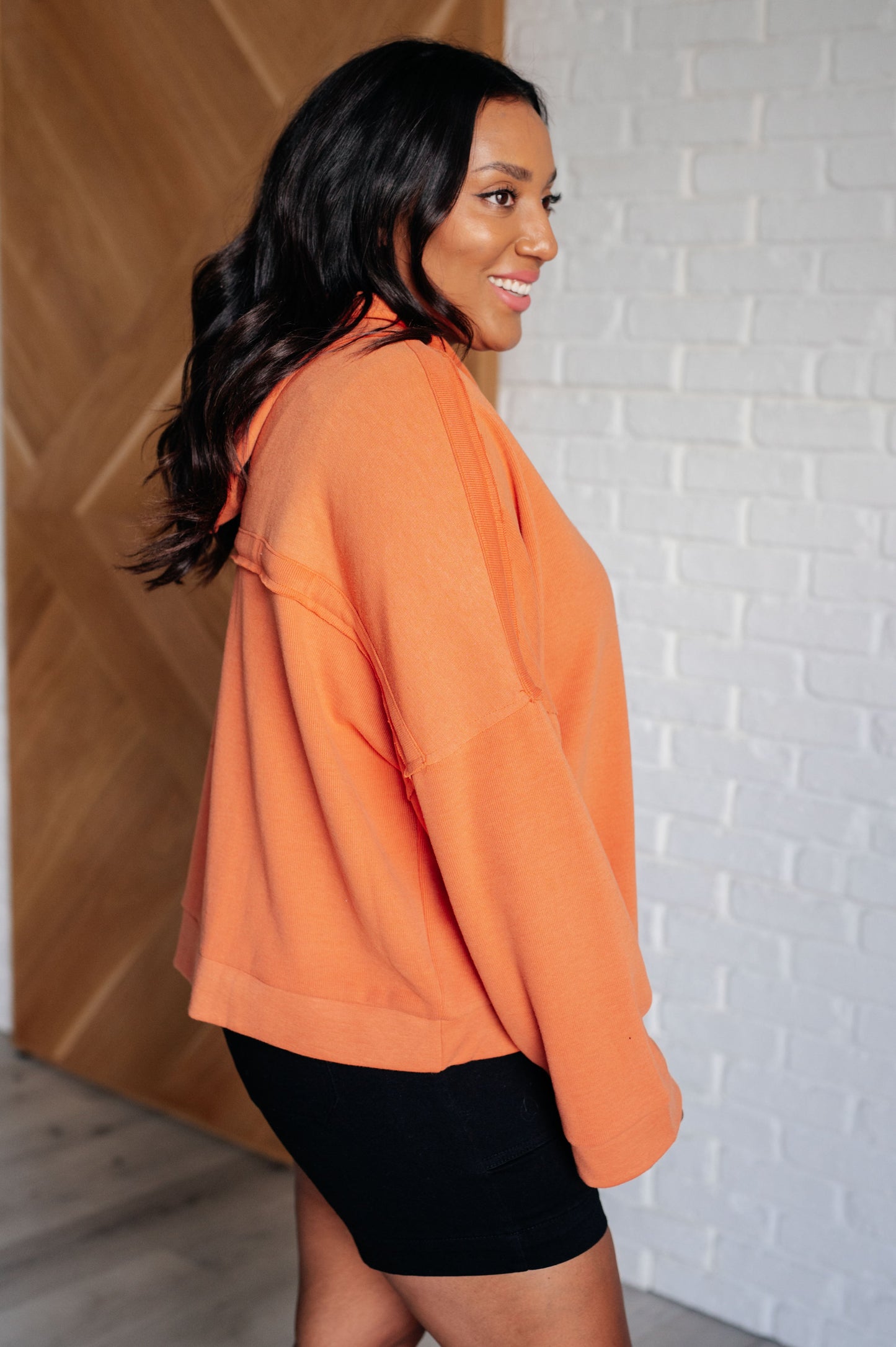 Throwback Heartthrob Hoodie in Orange - Southern Divas Boutique