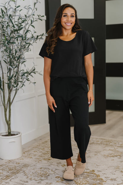 Thyme Boxy Tee in Black - Southern Divas Boutique