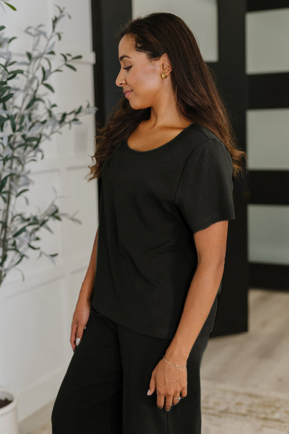 Thyme Boxy Tee in Black - Southern Divas Boutique