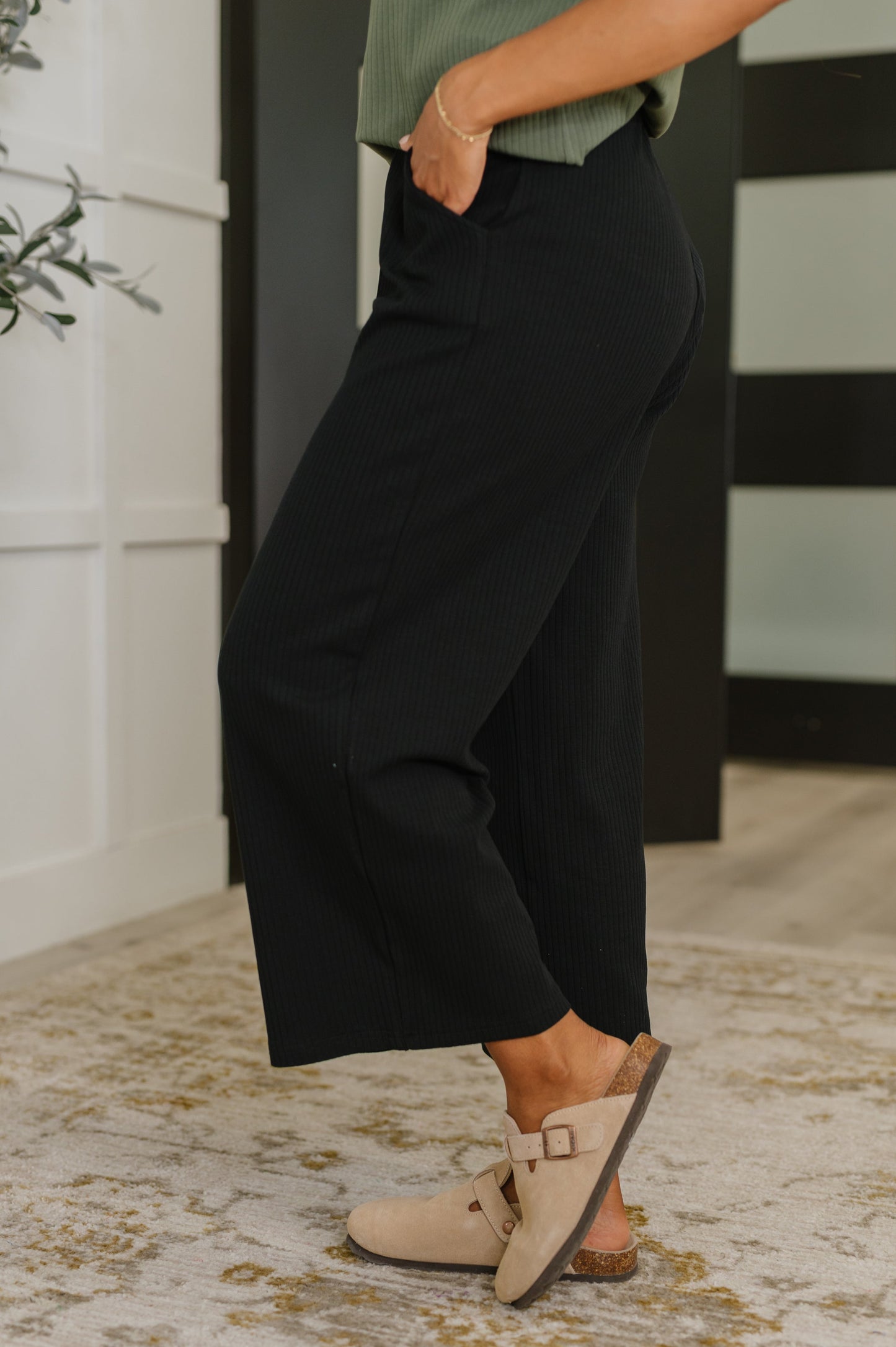 Thyme Culottes in Black - Southern Divas Boutique