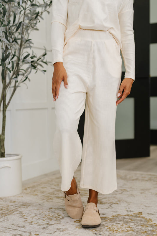 Thyme Culottes in Cream - Southern Divas Boutique
