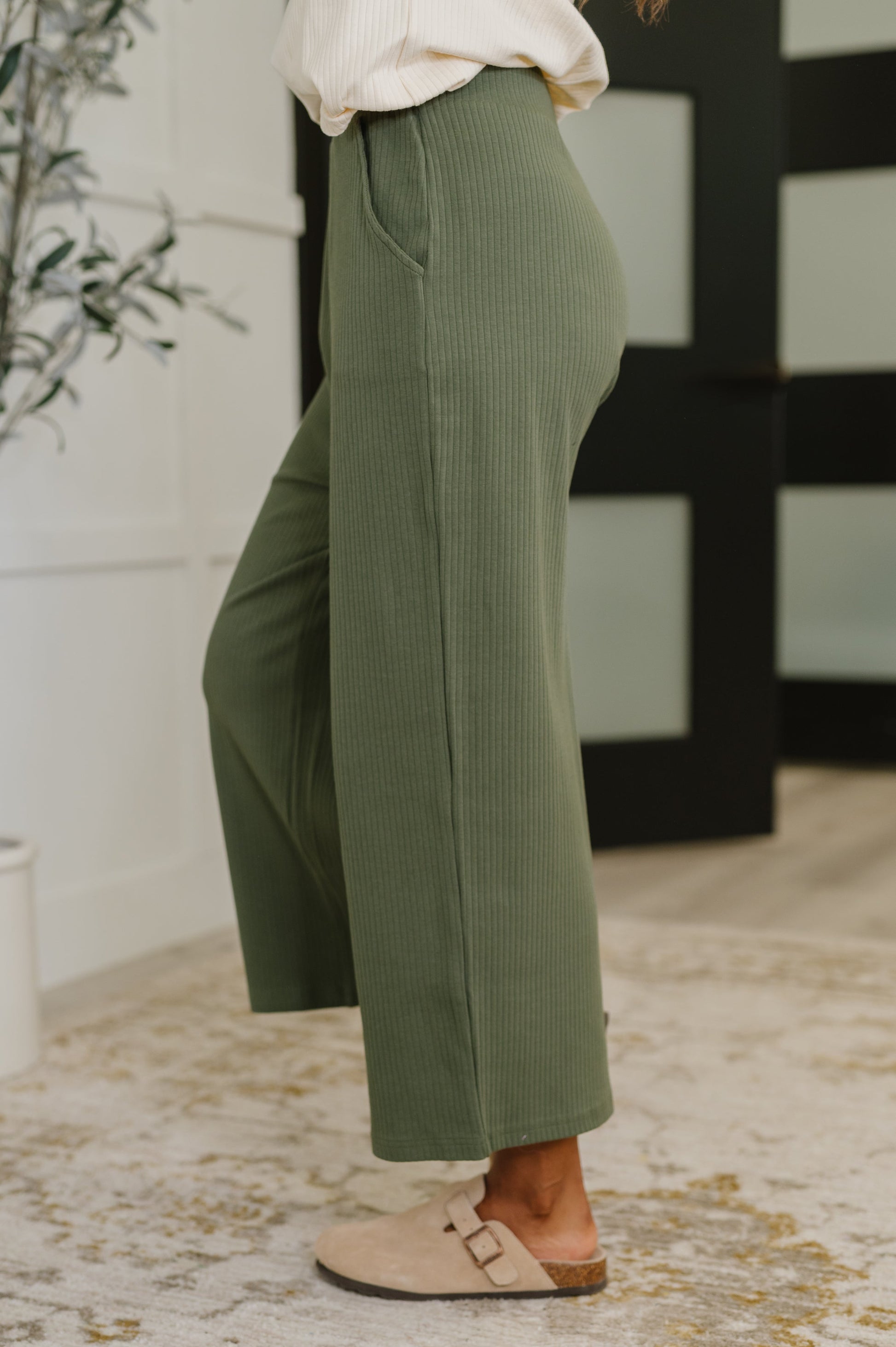 Thyme Culottes in Dusty Pine - Southern Divas Boutique
