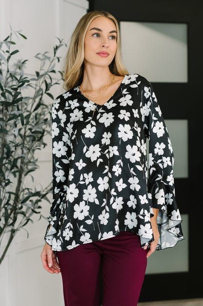 Time and Time Again Floral Blouse - Southern Divas Boutique