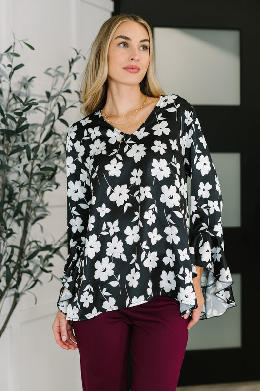 Time and Time Again Floral Blouse - Southern Divas Boutique