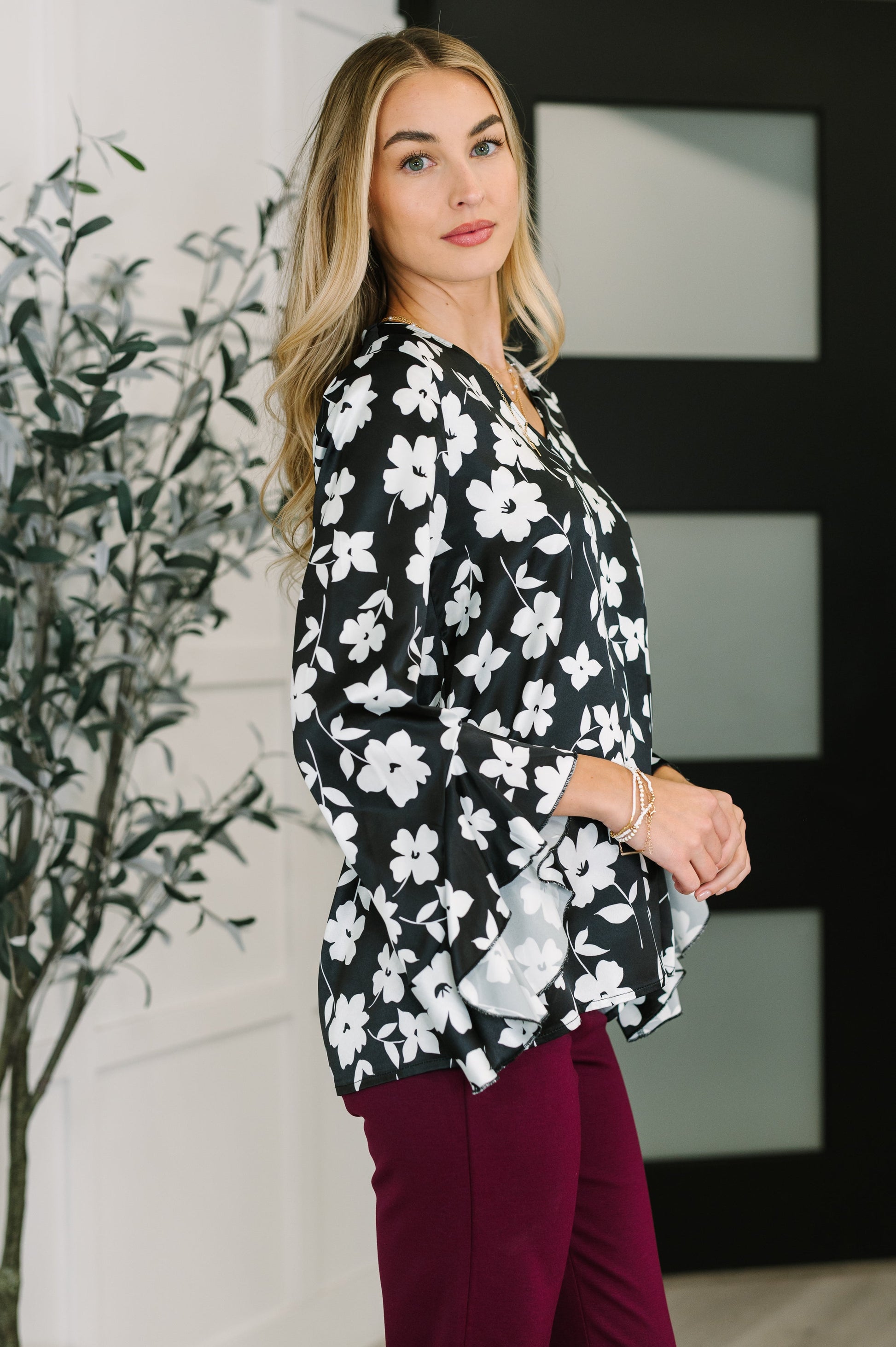 Time and Time Again Floral Blouse - Southern Divas Boutique