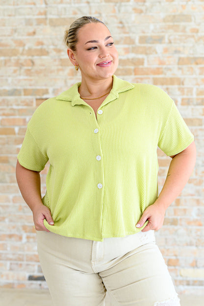 Two's Company Ribbed Button Down - Southern Divas Boutique