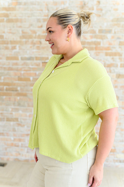 Two's Company Ribbed Button Down - Southern Divas Boutique