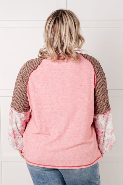 Walk for Miles Floral Color Block Top - Southern Divas Boutique