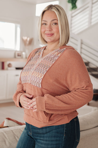 Wave Hello Mixed Print Hoodie - Southern Divas Boutique