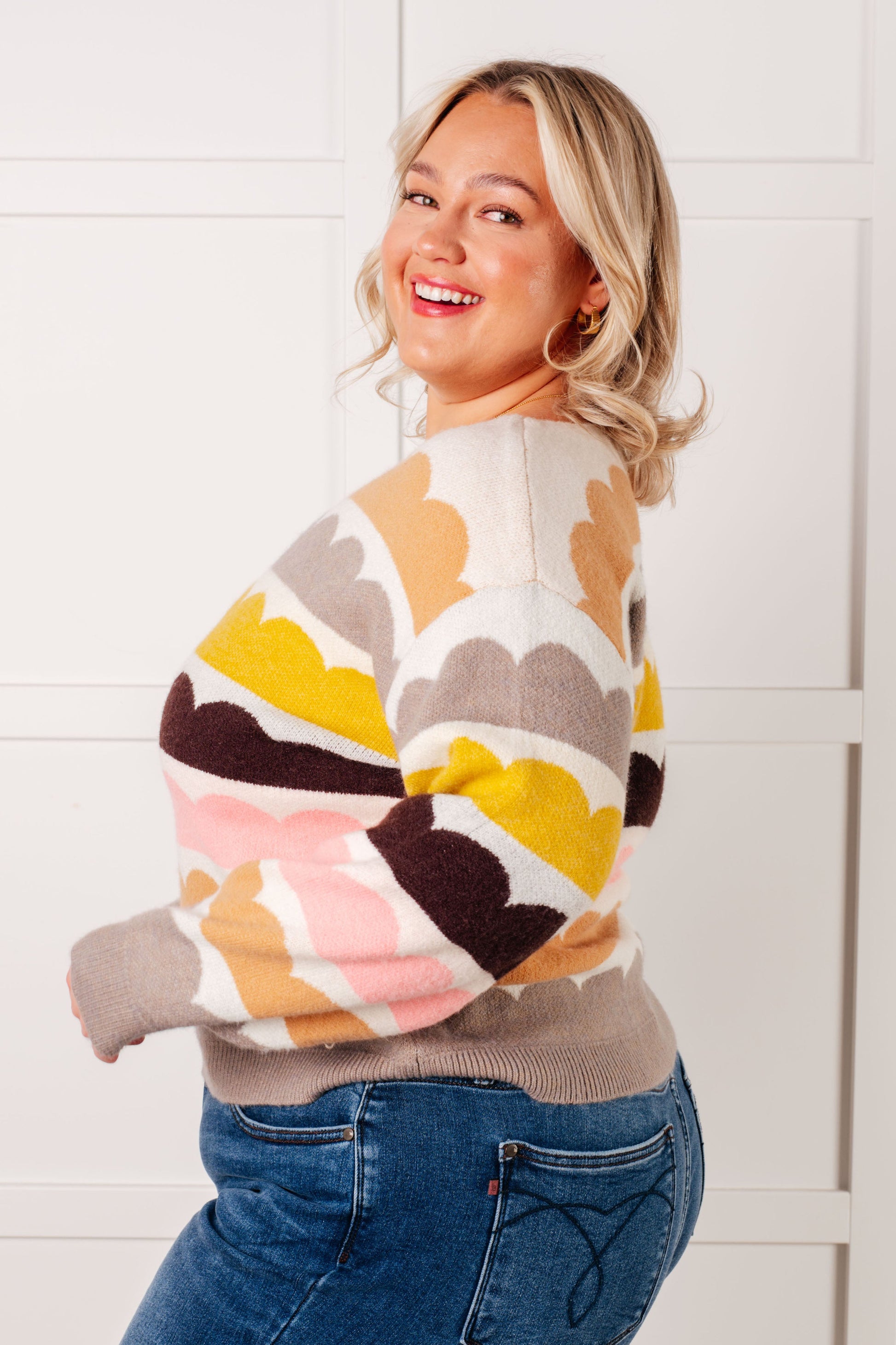 Wave After Wave Striped Sweater - Southern Divas Boutique