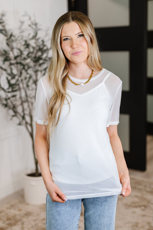Which Choice Layered Mesh Top - Southern Divas Boutique