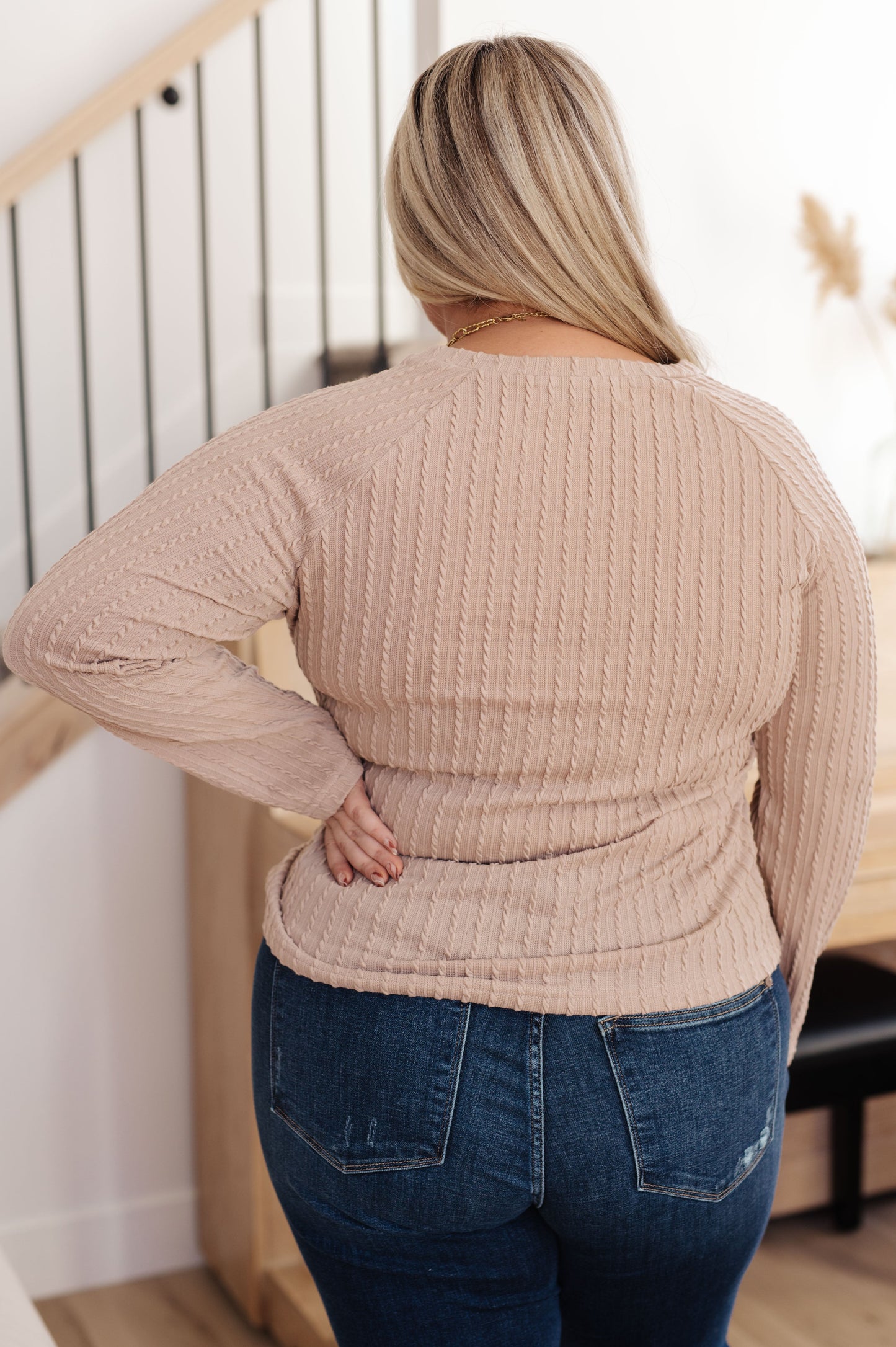 Winding Down Cable Detail Top - Southern Divas Boutique