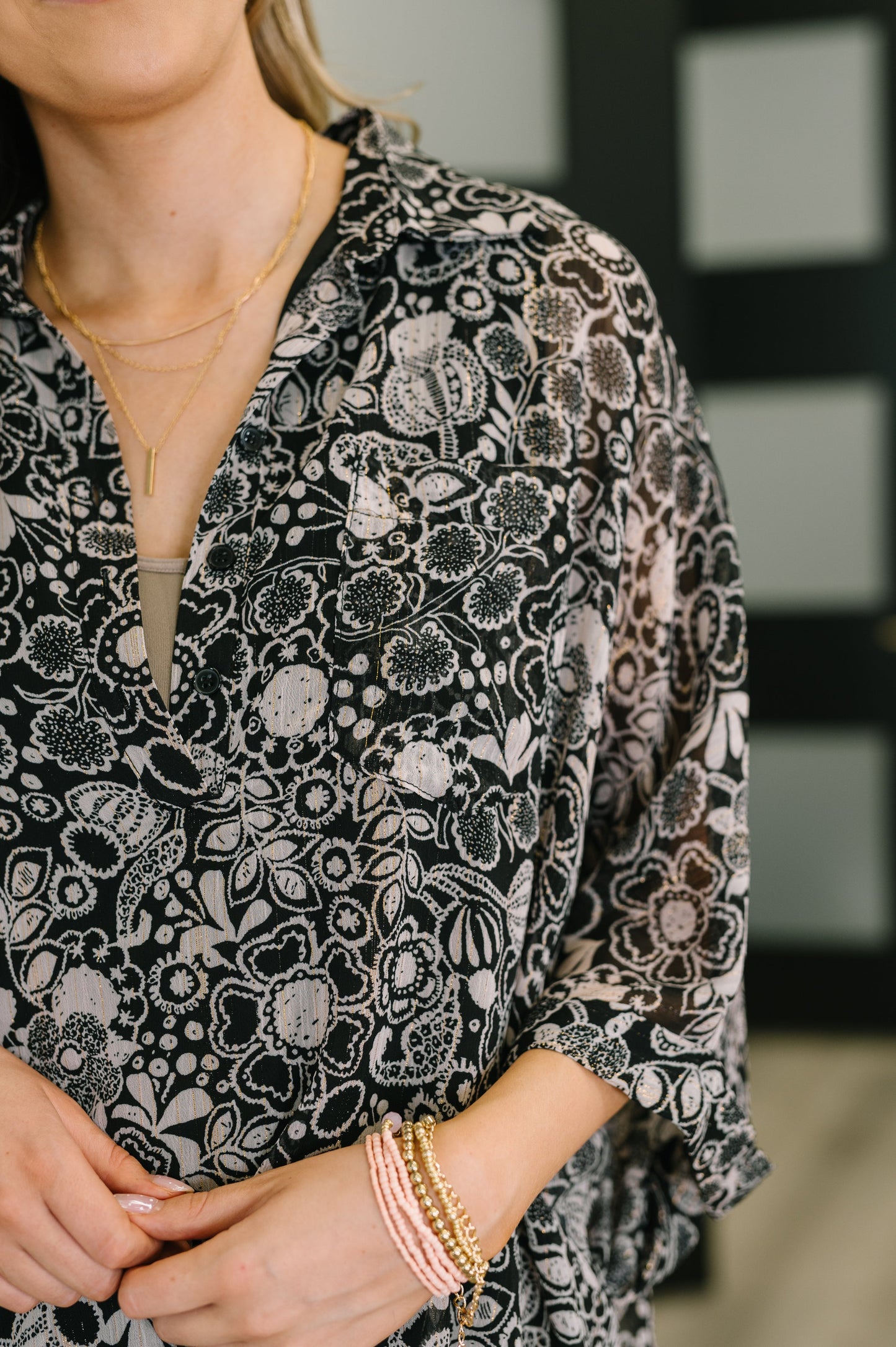 Work All Day Floral Top - Southern Divas Boutique