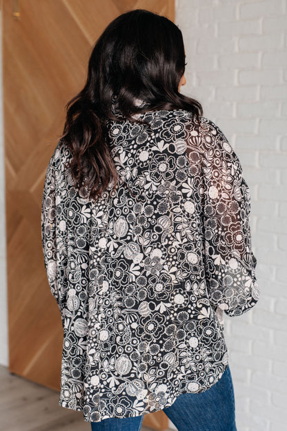 Work All Day Floral Top - Southern Divas Boutique