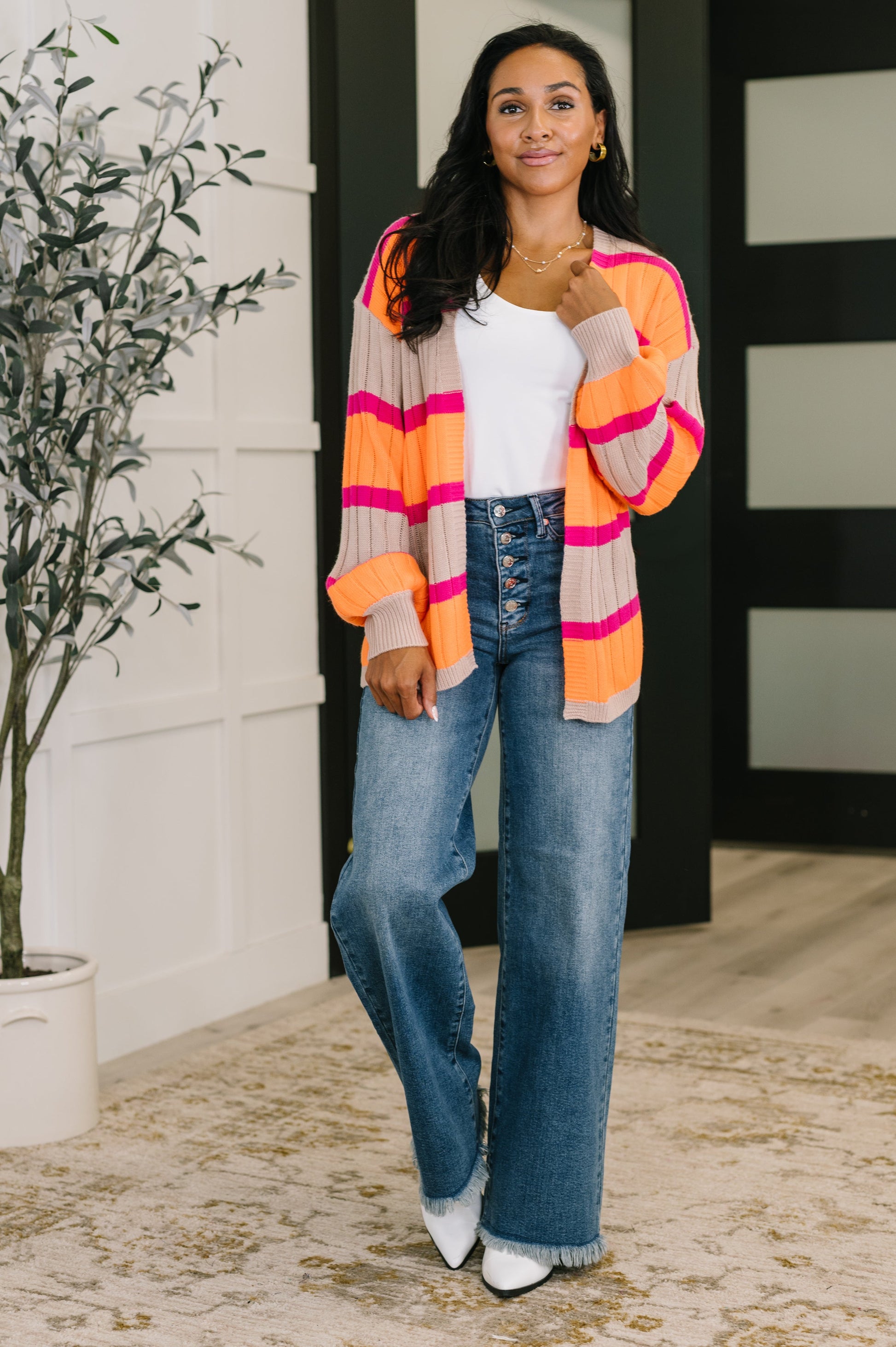 Your Opinion Matters Striped Cardigan - Southern Divas Boutique