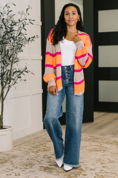 Your Opinion Matters Striped Cardigan - Southern Divas Boutique