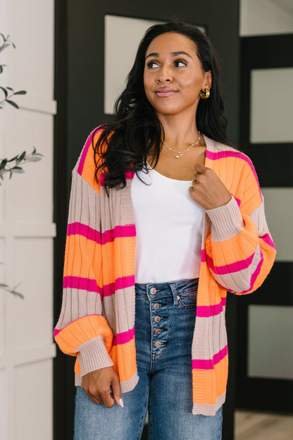 Your Opinion Matters Striped Cardigan - Southern Divas Boutique