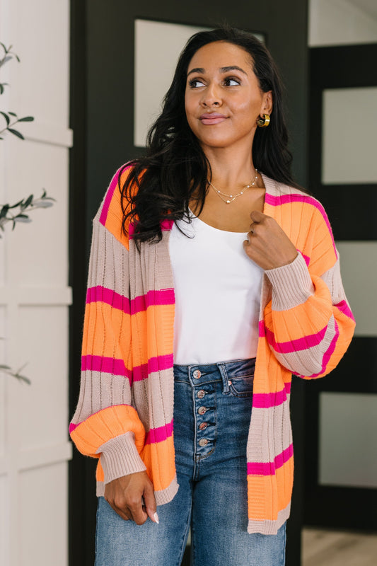Your Opinion Matters Striped Cardigan - Southern Divas Boutique
