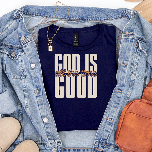 All the Time in Navy Graphic Tee and Sweatshirt - Southern Divas Boutique