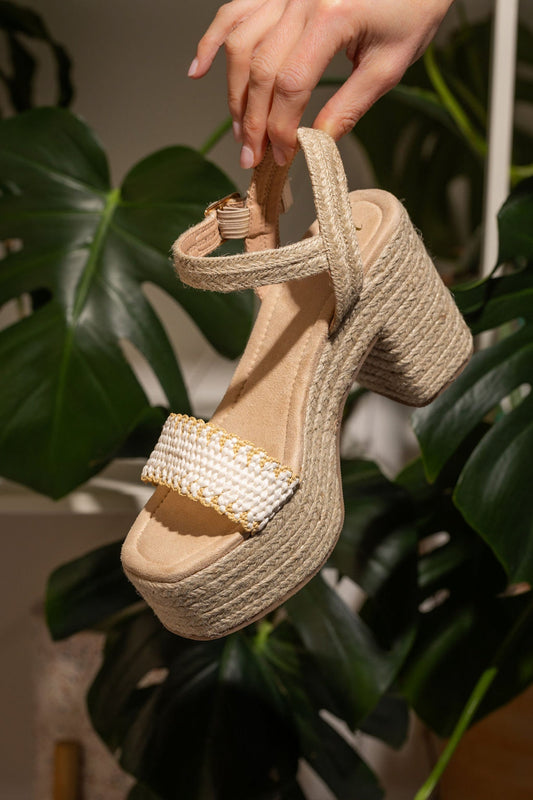 Elise Wedge in Off White - Southern Divas Boutique