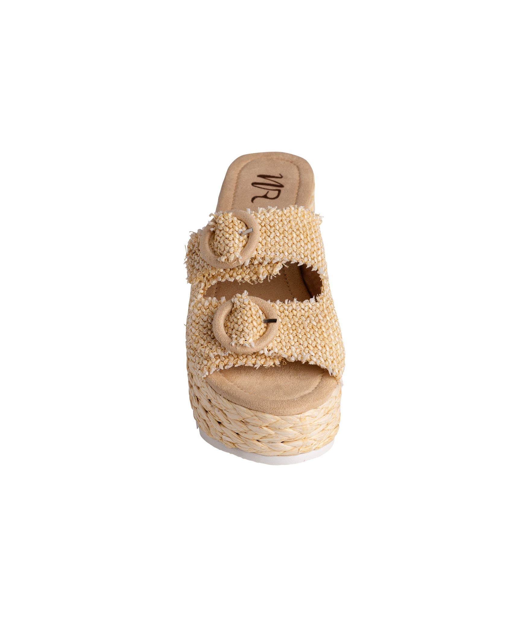 Eriwen Buckle Wedge in Cream - Southern Divas Boutique