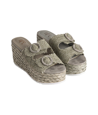 Eriwen Buckle Wedge in Teal - Southern Divas Boutique