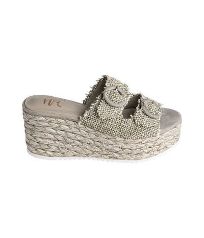 Eriwen Buckle Wedge in Teal - Southern Divas Boutique